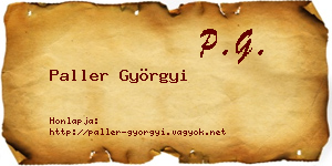 Paller Györgyi névjegykártya